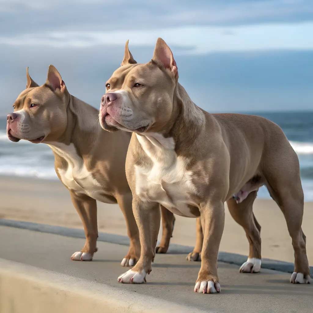 Bully square adults on shoreline
